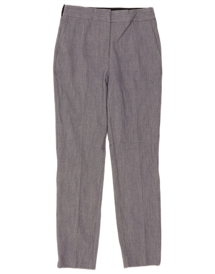 Zara Mujer Pantalón Chino Slim Small W27 L28 Poliéster Azul