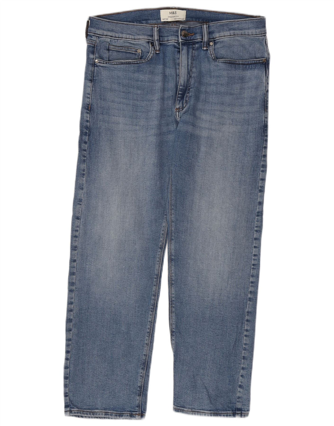 Marks & Spencer Jeans rectos para hombre W32 L29 Algodón azul
