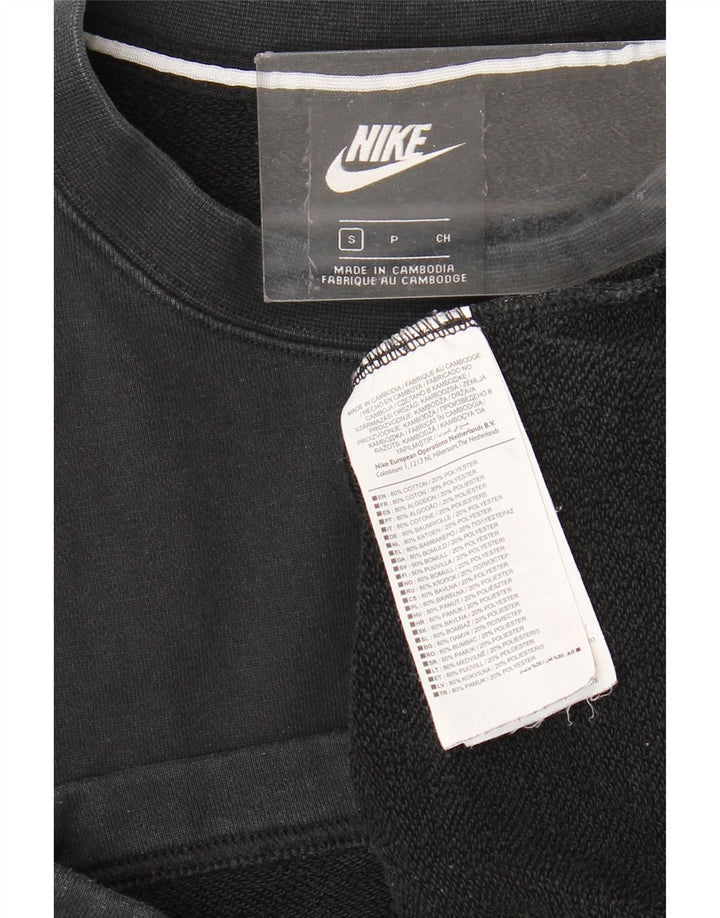 NIKE Sudadera con gráfico gráfico para hombre, jersey pequeño de algodón negro