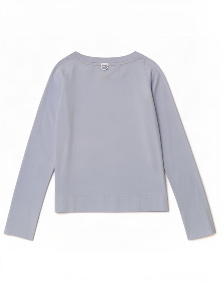 Nike Camiseta de manga larga para mujer UK 10/12 Azul medio Algodón
