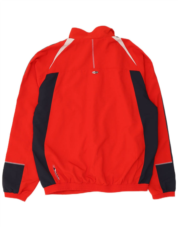 Adidas Hombre Clima 365 Chándal Top Chaqueta XL Rojo Colorblock Poliéster