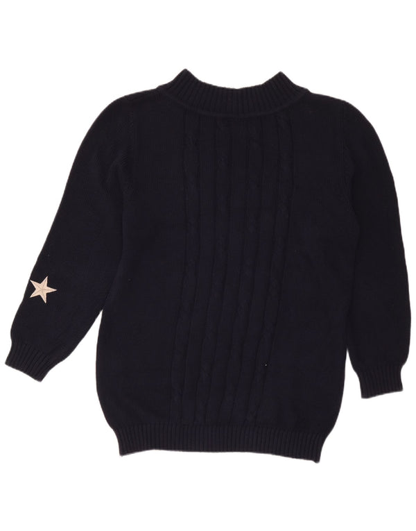 Iceberg Jersey De Cuello Alto Para Mujer IT 42 Medium Azul Marino Algodón
