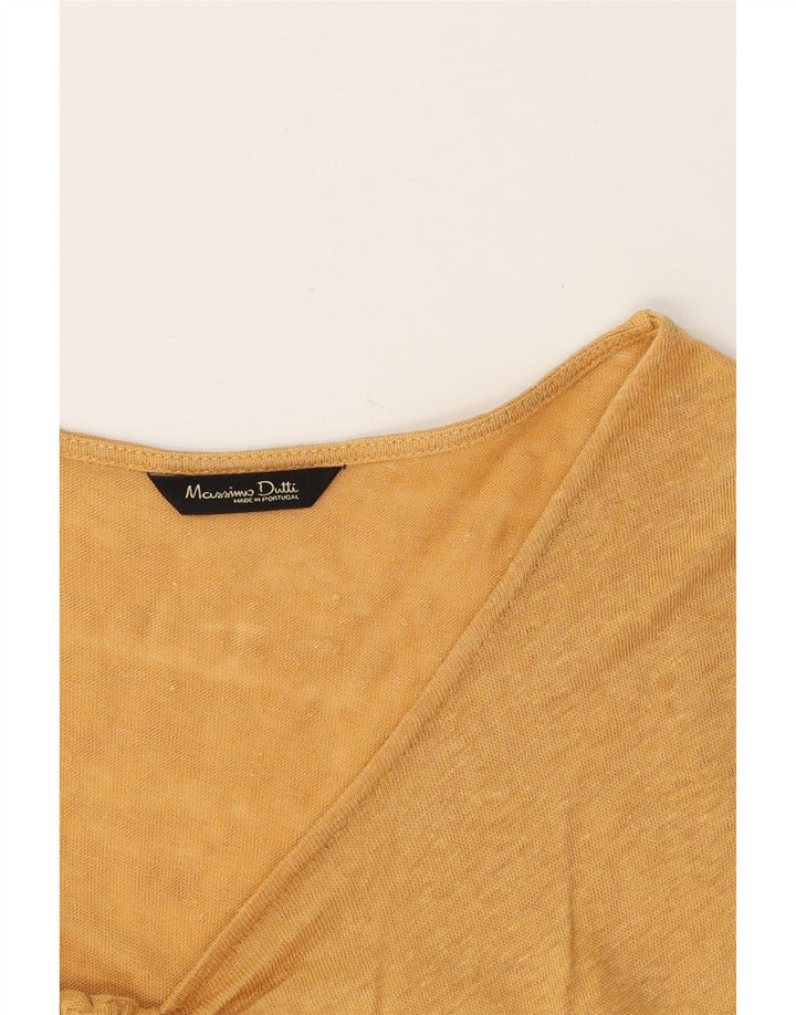 MASSIMO DUTTI Womens Sleeveless Blouse Top UK 10 Small Beige Cotton Vintage Massimo Dutti and Second-Hand Massimo Dutti from Messina Hembry 