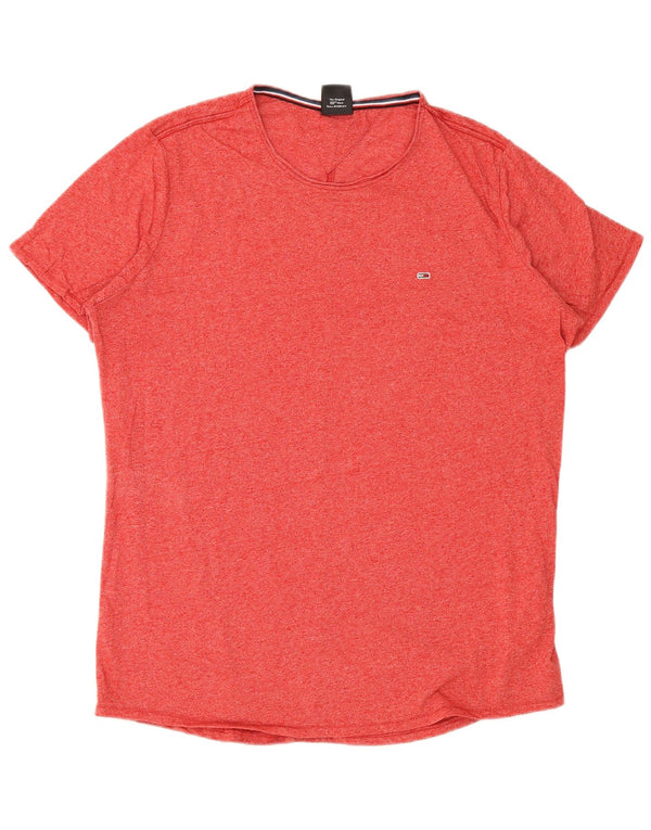 Tommy Hilfiger Camiseta para hombre Top 2XL Algodón moteado rojo