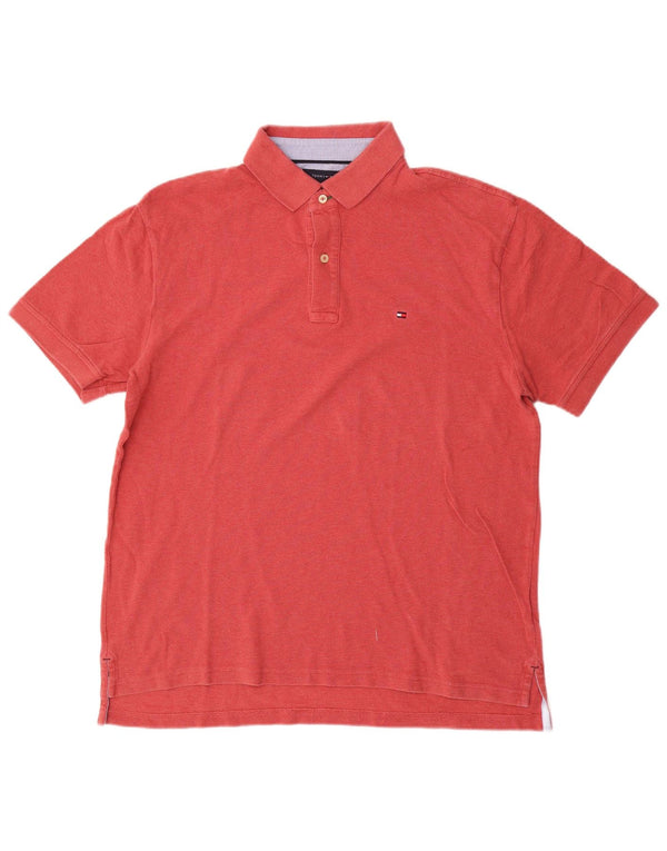 Polo Tommy Hilfiger para hombre de algodón rojo grande
