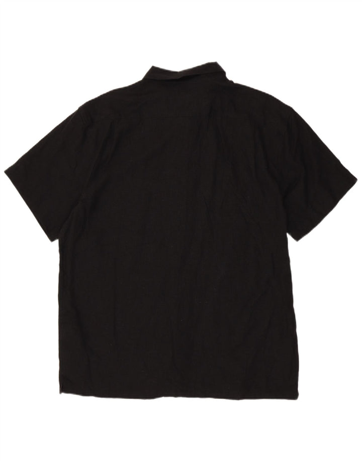 Camisa Billabong Hombre Manga Corta Grande Lino Negro