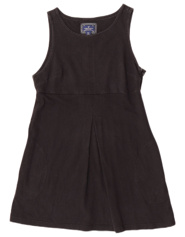 American Eagle Vestido acampanado sin mangas para mujer UK 44 Grande Algodón negro