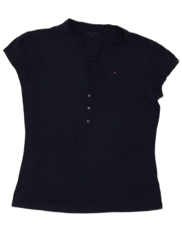 TOMMY HILFIGER Polo para mujer UK 12 Medium Azul marino Algodón