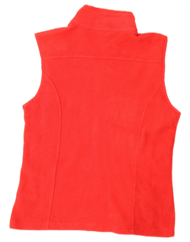 Eddie Bauer Chaleco polar para mujer UK 14 Mediano Rojo Poliéster