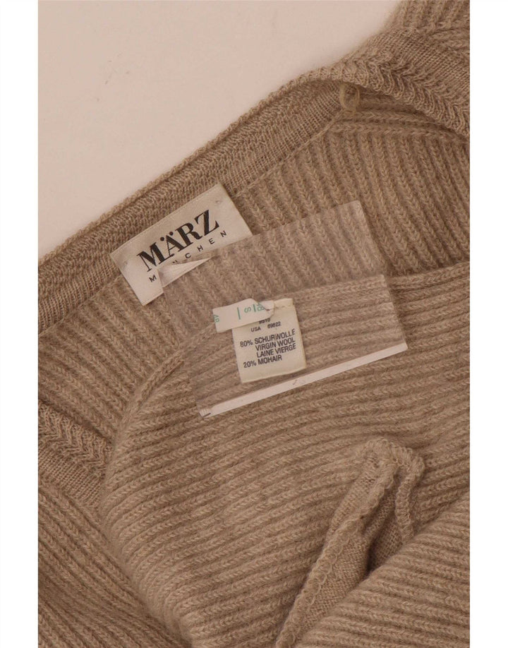 Marz Cárdigan Suelto para Hombre Suéter Pequeño De Lana Beige
