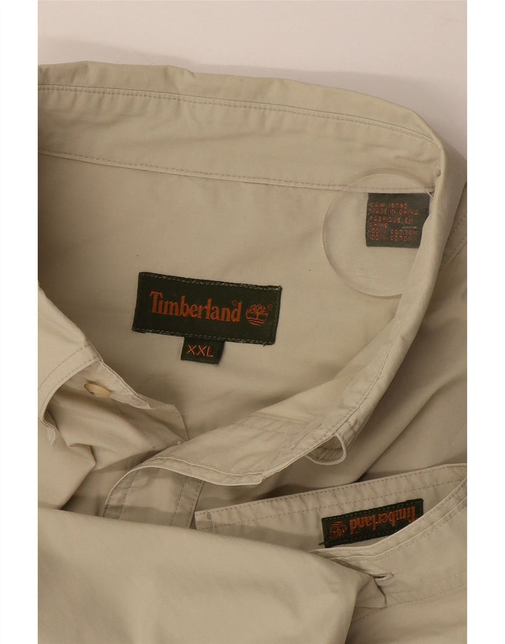 Timberland Camisa Manga Corta Hombre 2XL Algodón Beige