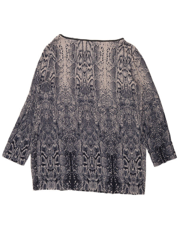 Marks & Spencer Suéter tipo jersey con cuello barco para mujer UK 46 Grande Azul marino