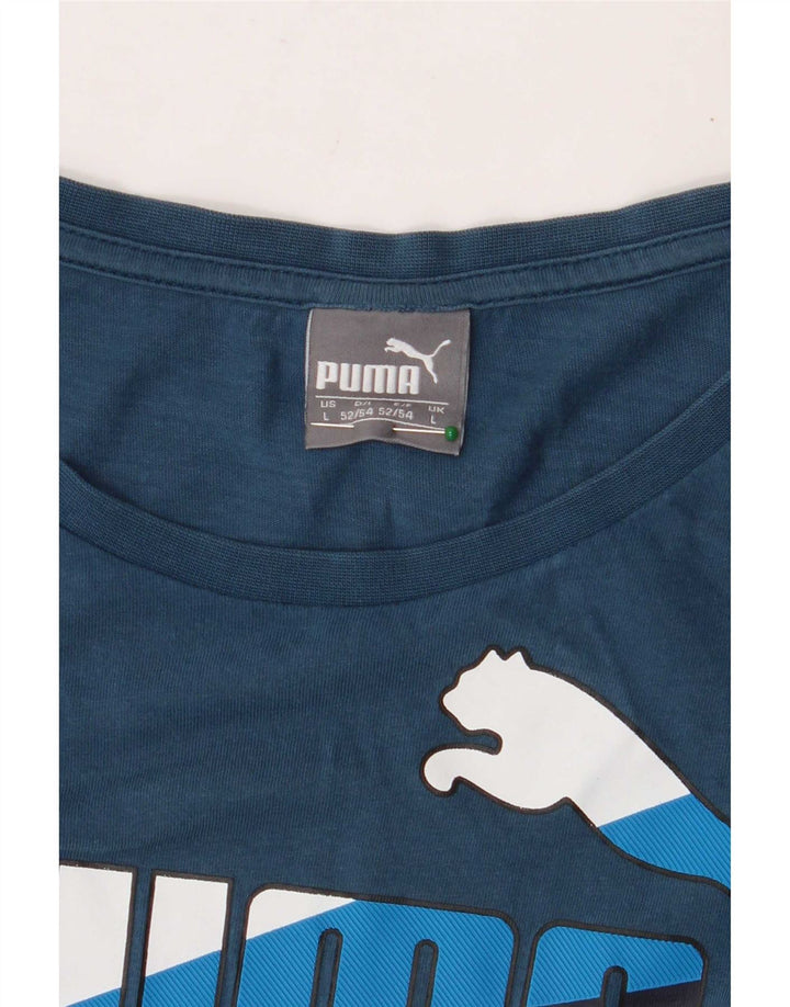 Puma - Camiseta gráfica para hombre, talla grande, color azul