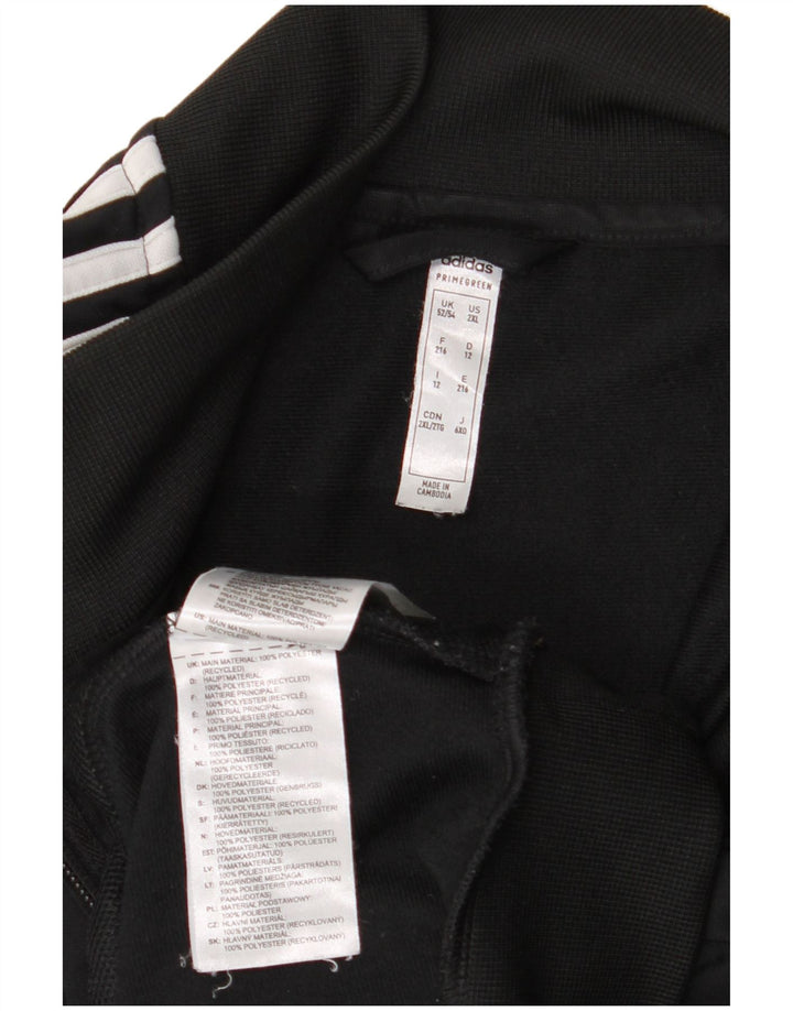 Adidas - Chaqueta de chándal para hombre, talla 52/54, 2XL, poliéster negro