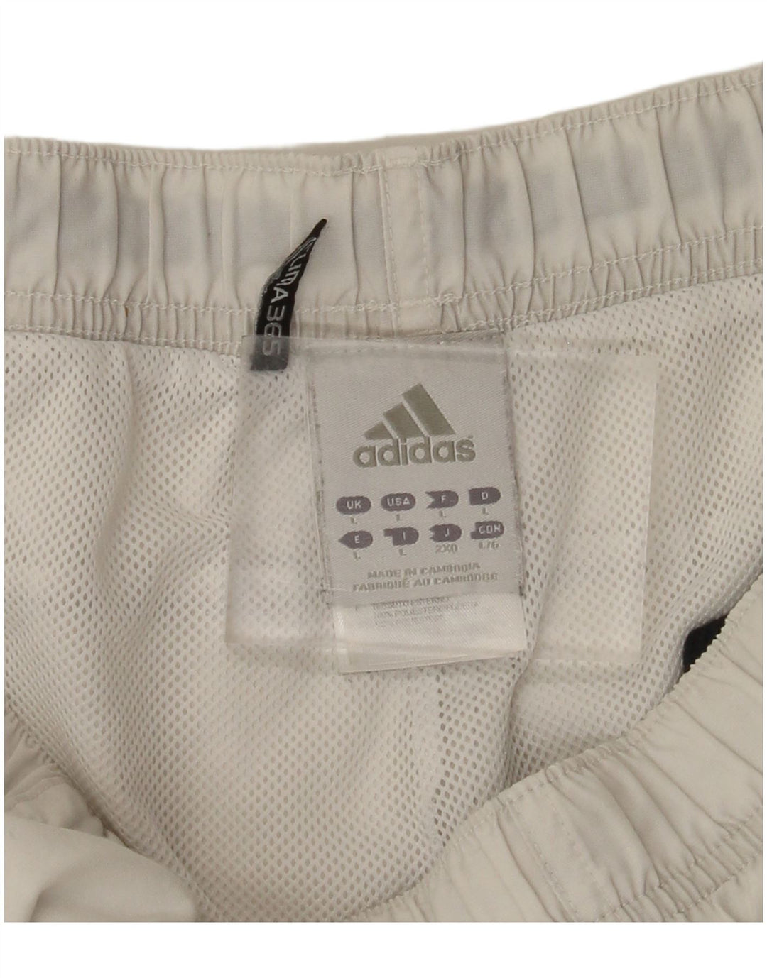 ADIDAS Mens Clima 365 Sport Shorts Large  White Polyester