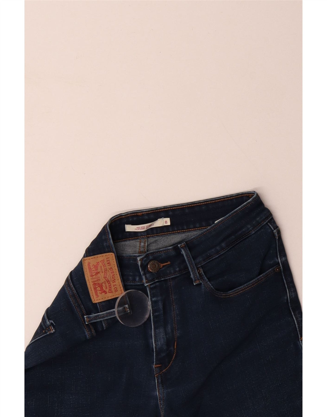 LEVI'S Jeans ajustados de talle medio para mujer US 8 Medium W28 L30 Algodón azul