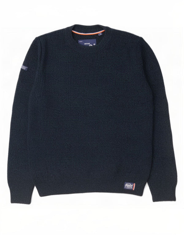Superdry Jersey De Cuello Redondo Para Hombre XL Azul Marino