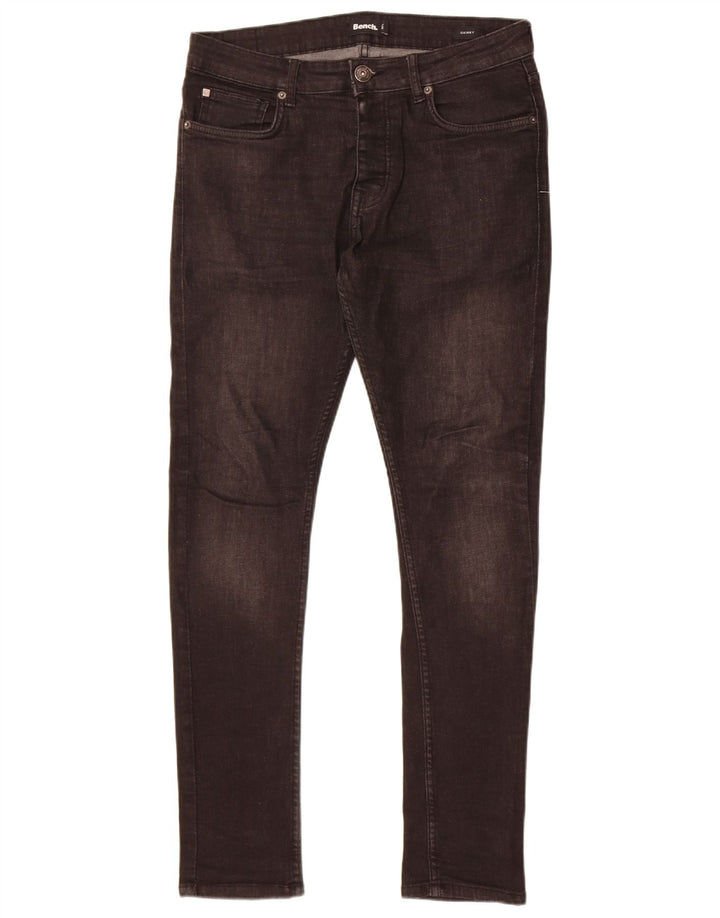 Vaqueros pitillo para hombre Bench W32 L32 Algodón negro