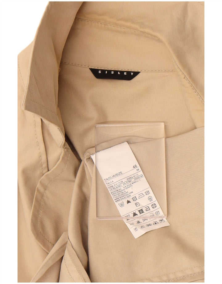 Gabardina Sisley Mujer IT 46 Grande Algodón Beige