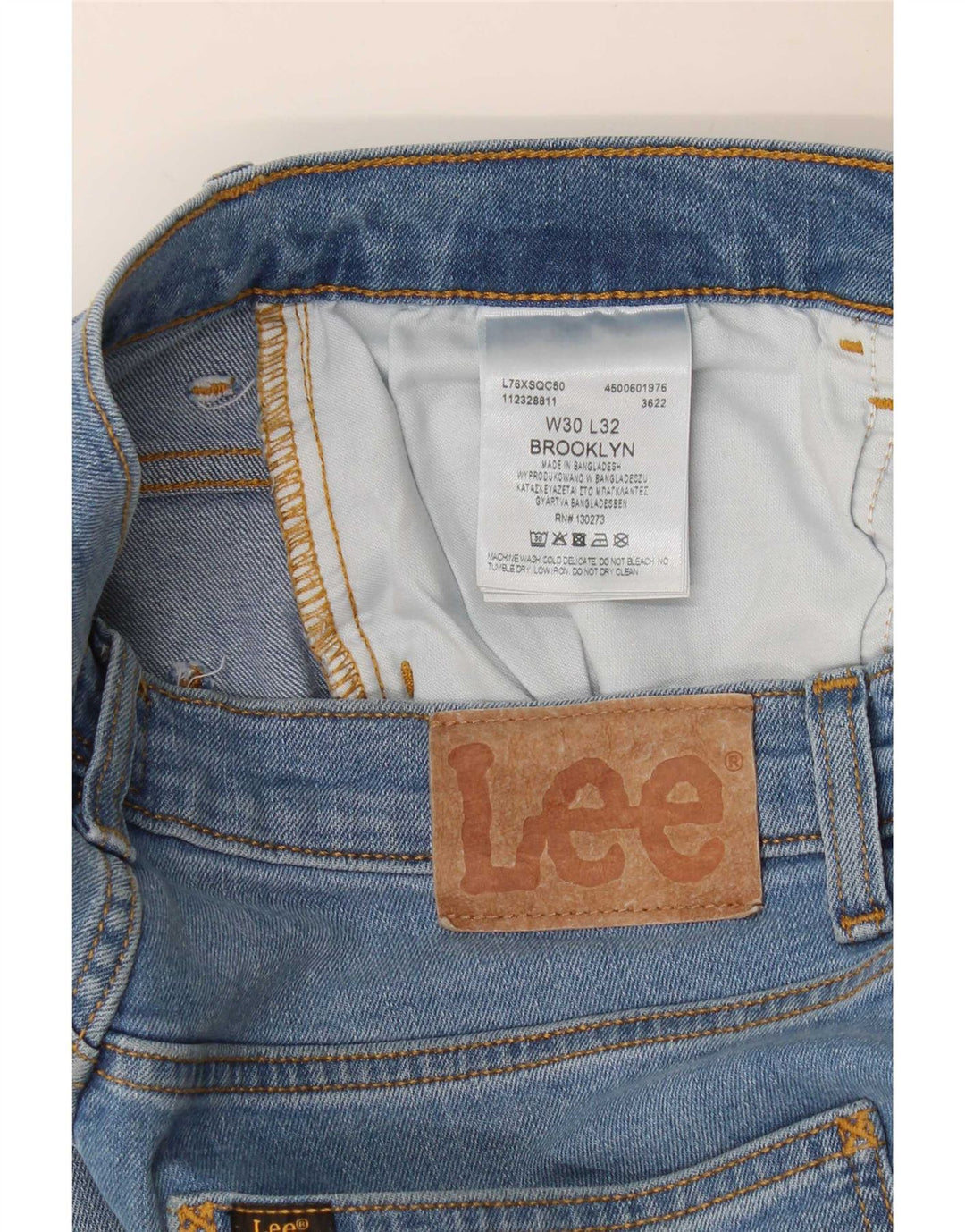 Lee Vaqueros Rectos Brooklyn Hombre W30 L32 Algodón Azul