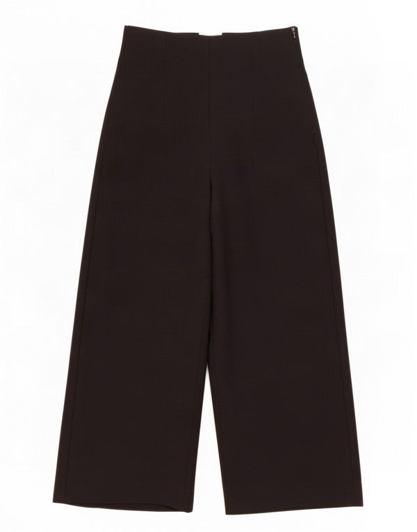 Zara Womens High Waist Wide Leg Casual Trousers Small W26 L25 Black