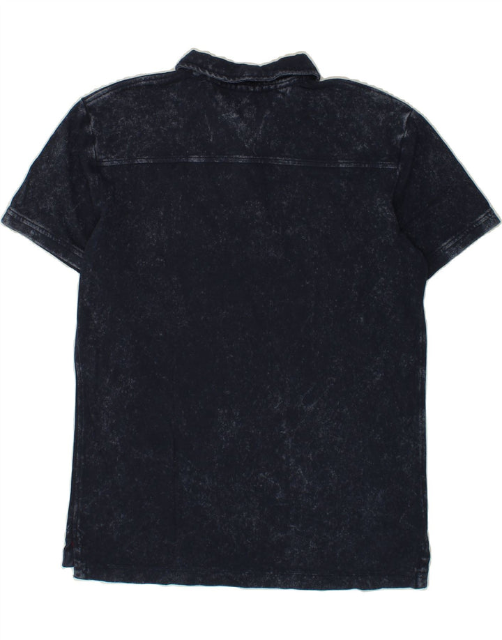 TOMMY HILFIGER Mens Indigo Polo Shirt Medium Navy Blue Vintage Tommy Hilfiger and Second-Hand Tommy Hilfiger from Messina Hembry 