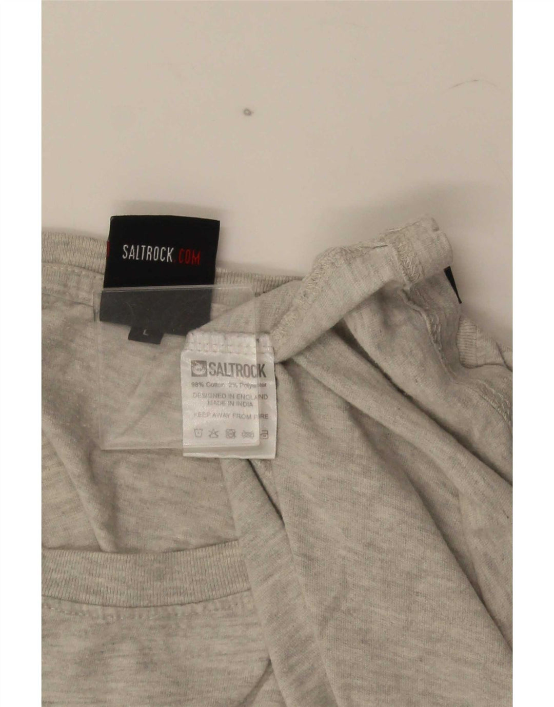 Saltrock - Camiseta gráfica para hombre, talla grande, algodón gris