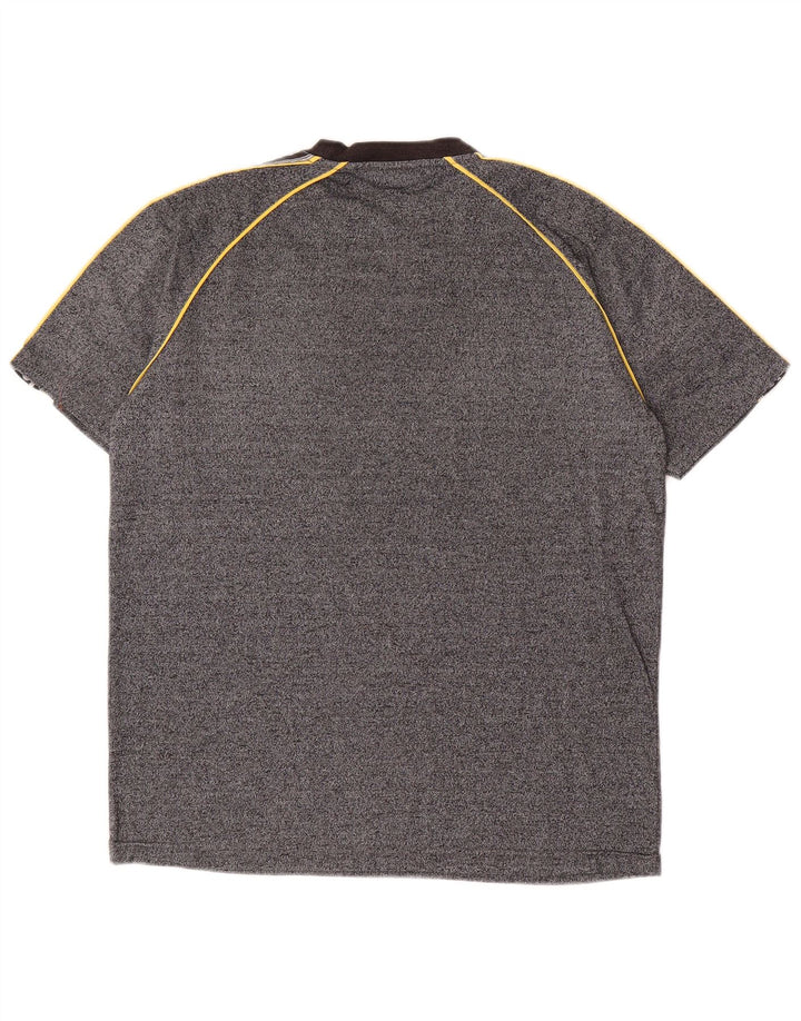 ASICS Camiseta gráfica para hombre Top gris medio color block