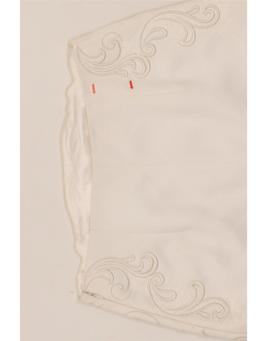 TED BAKER Womens Pencil Skirt Size 3 Medium W30 White Paisley Polyester Vintage Ted Baker and Second-Hand Ted Baker from Messina Hembry 