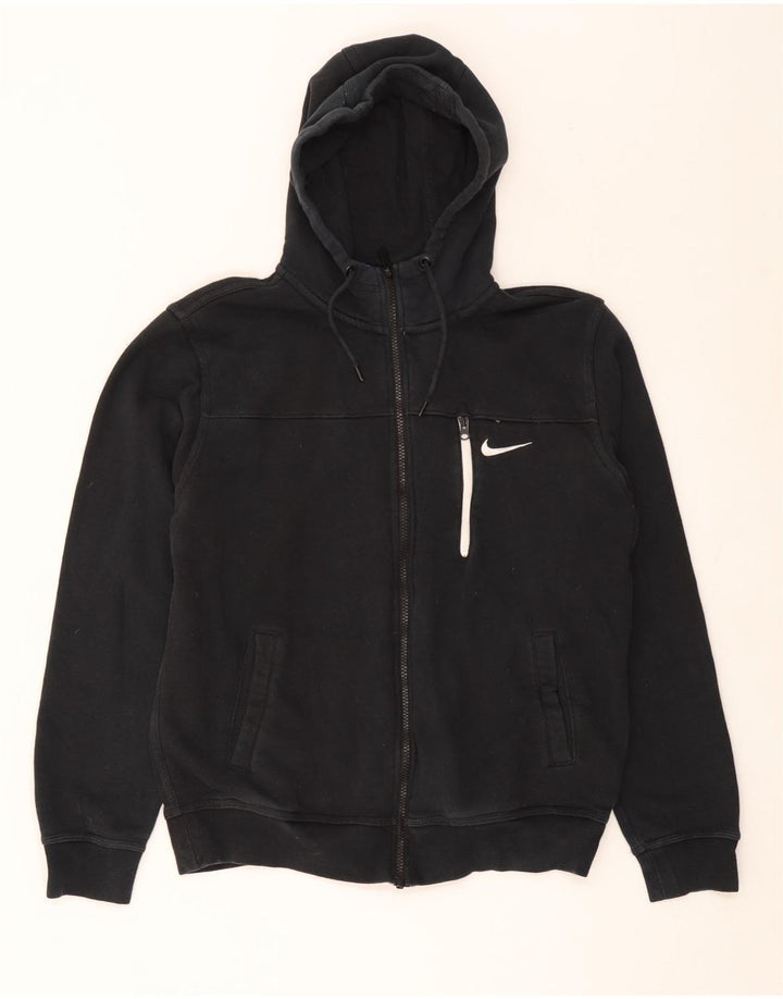 Nike - Sudadera con capucha y cremallera para hombre, tamaño mediano, algodón negro