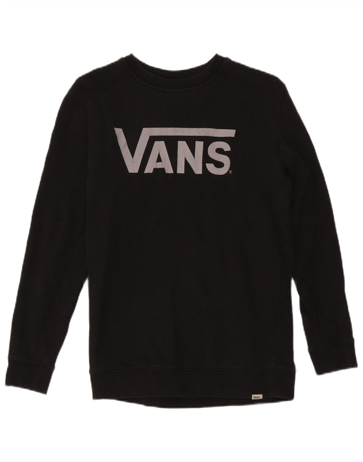 Vans Boys Graphic Sudadera Jumper 12-13 años Grande Negro Algodón