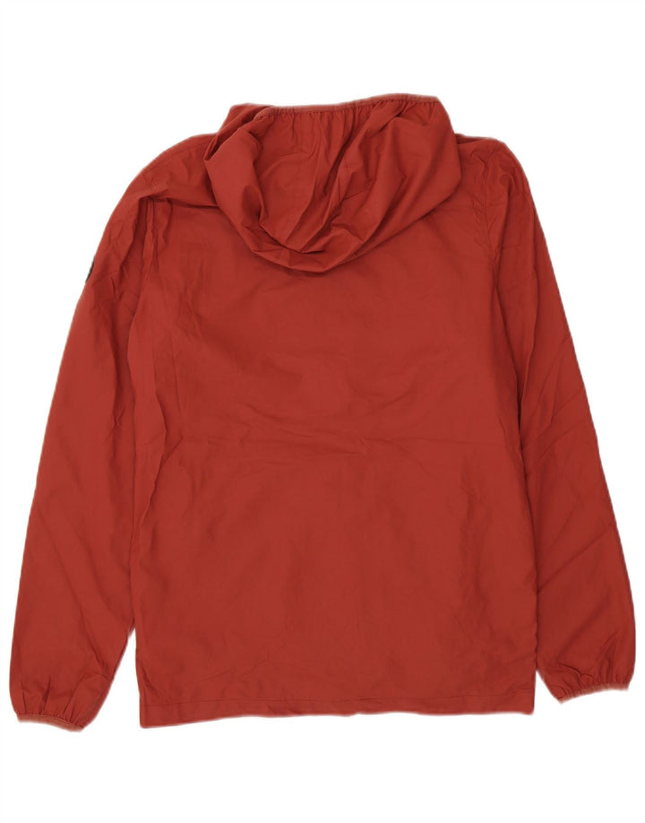 Quiksilver Chaqueta impermeable con capucha y ajuste regular para hombre UK 36 XS Poliéster rojo