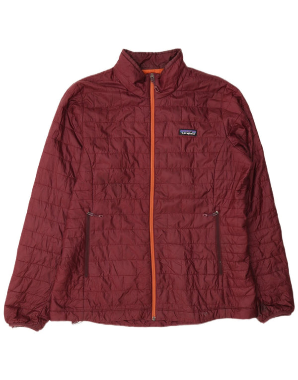 Patagonia Mujer Chaqueta Acolchada ES 40 XL Poliéster Burdeos