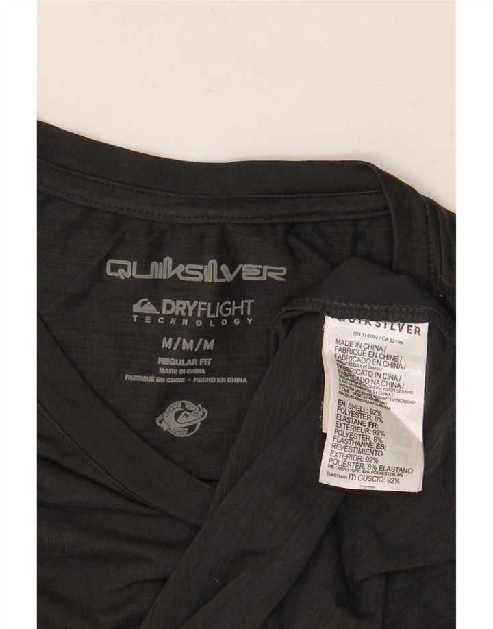 Quiksilver Camiseta sin mangas con gráfico de ajuste regular para hombre Poliéster negro mediano