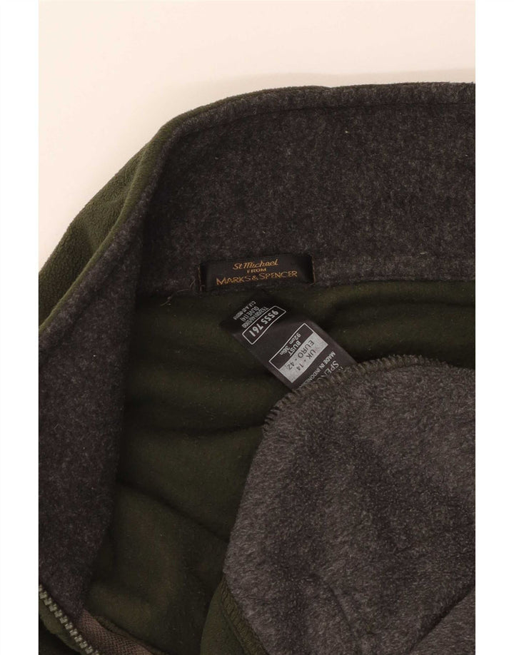 Marks & Spencer Chaqueta polar St. Michael para mujer, talla 40, color caqui