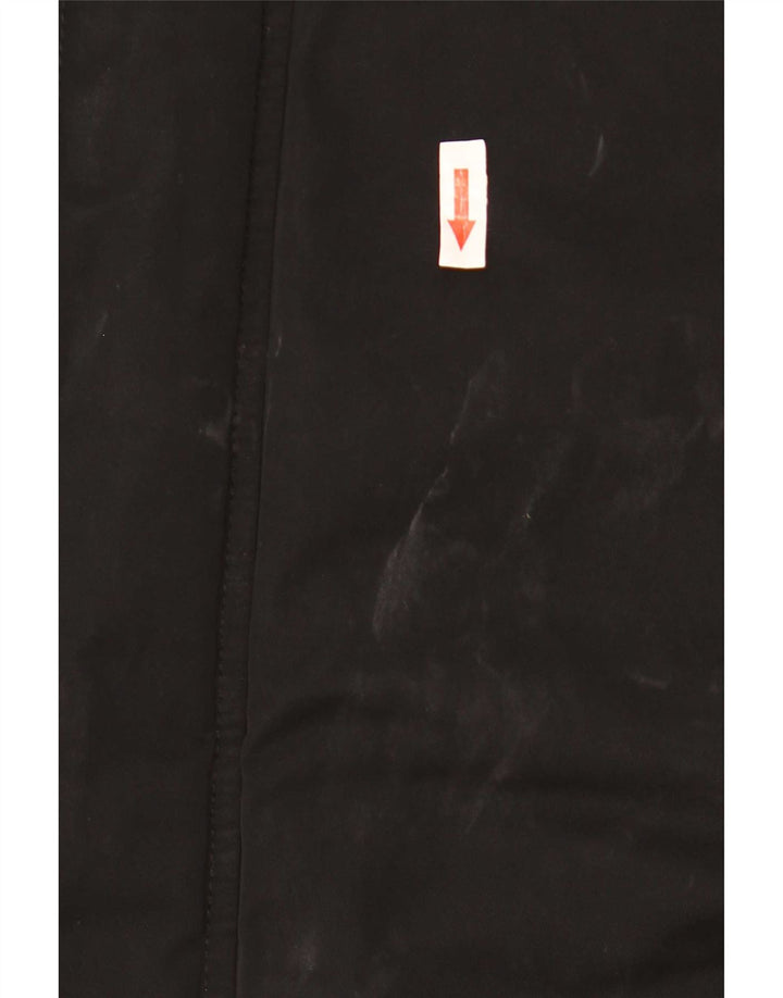 Fred Perry Chaqueta cortavientos con capucha para hombre UK 38 Medium Black Nylon
