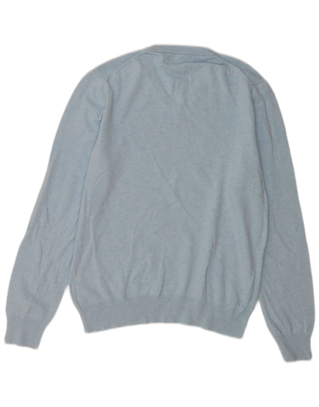 Marks & Spencer Jersey con cuello en V para hombre de algodón azul medio