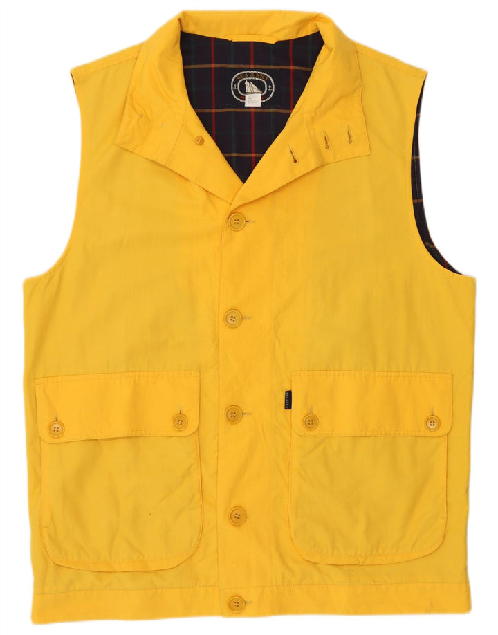 Sea & Sky Chaleco utilitario para hombre UK 38 Algodón amarillo mediano