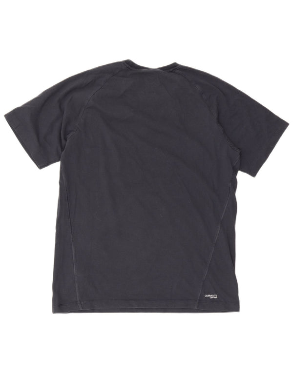 Adidas Mens Clima 365 Camiseta Top Medio Azul Marino Algodón