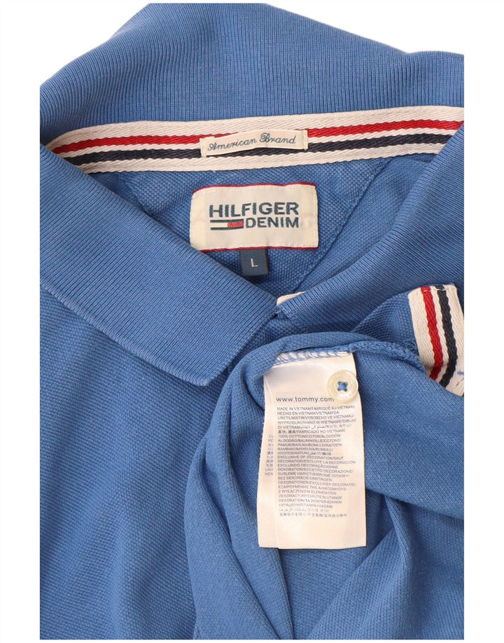 Polo Tommy Hilfiger para hombre de algodón azul grande