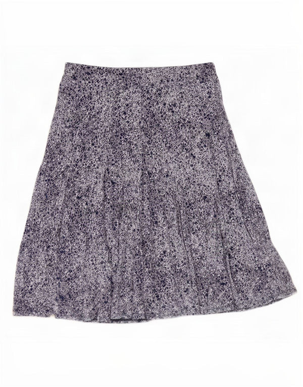 Marks & Spencer Falda acampanada Per Una para mujer, Reino Unido 44, grande, W32, azul marino