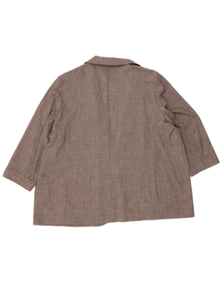 Marks & Spencer Chaqueta tipo blazer abierta de manga 3/4 para mujer UK 24 4XL Gris
