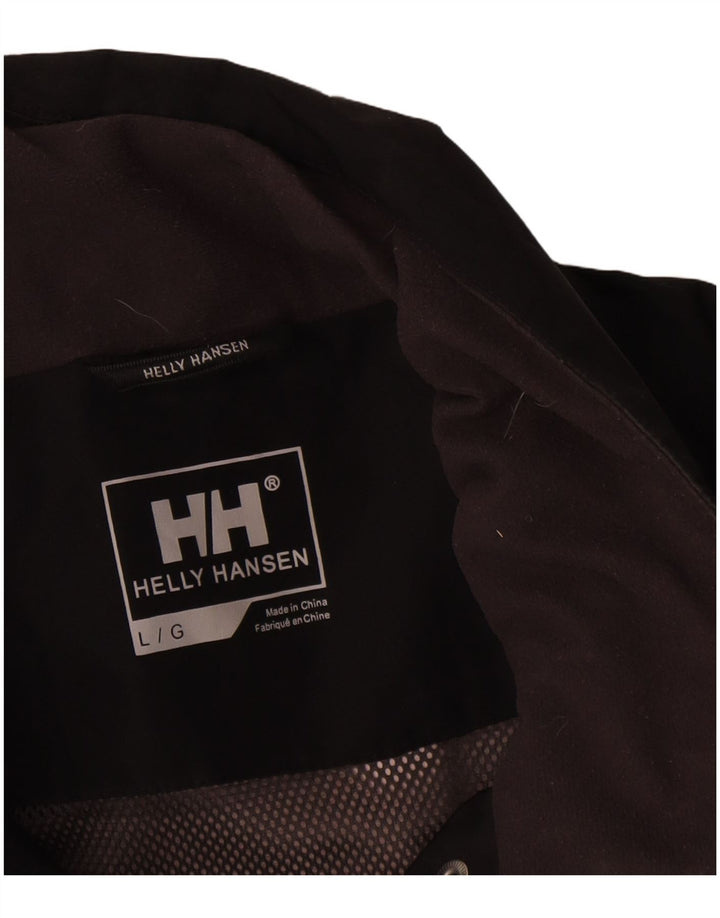 Helly Hansen Chaqueta impermeable gráfica para mujer Reino Unido 46 Grande Poliéster negro