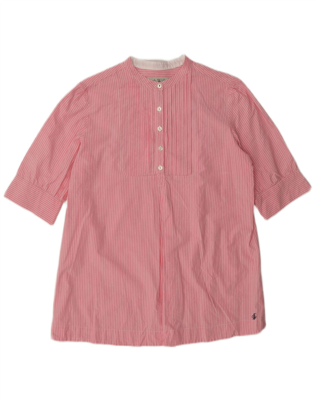 Jack Wills Camisa tipo jersey de manga corta para mujer, talla 42, talla mediana, color rosa a rayas