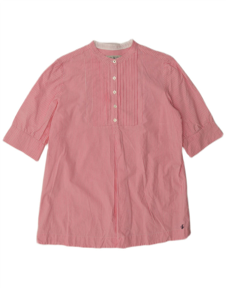 Jack Wills Camisa tipo jersey de manga corta para mujer, talla 42, talla mediana, color rosa a rayas