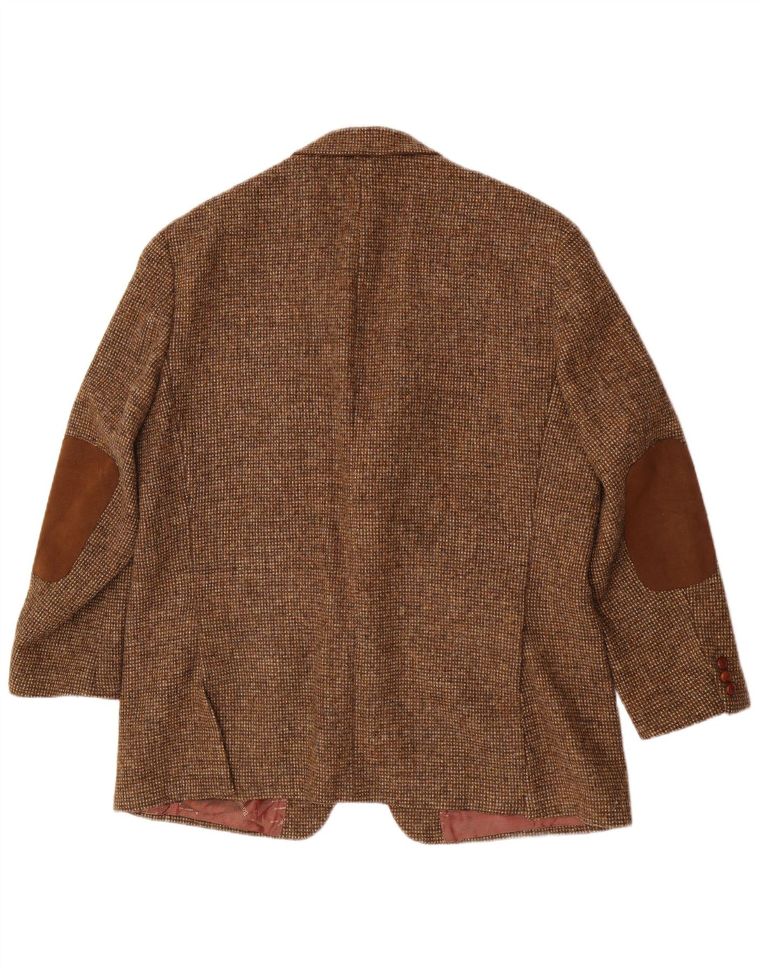 Harris Tweed Chaqueta tipo blazer de 2 botones para hombre UK 46 3XL Lana virgen marrón