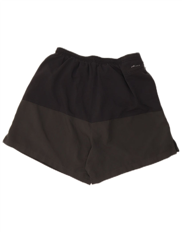 Nike - Pantalones cortos deportivos Dri Fit para mujer, talla 40, poliéster, color gris medio