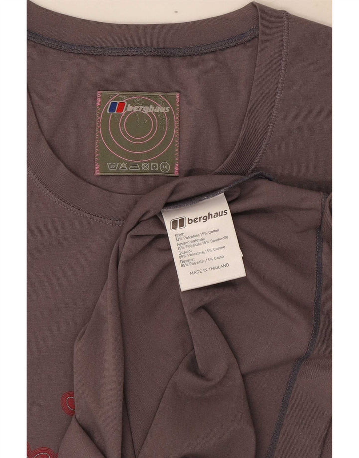 Berghaus Camiseta gráfica para mujer Top UK 44 Poliéster gris medio
