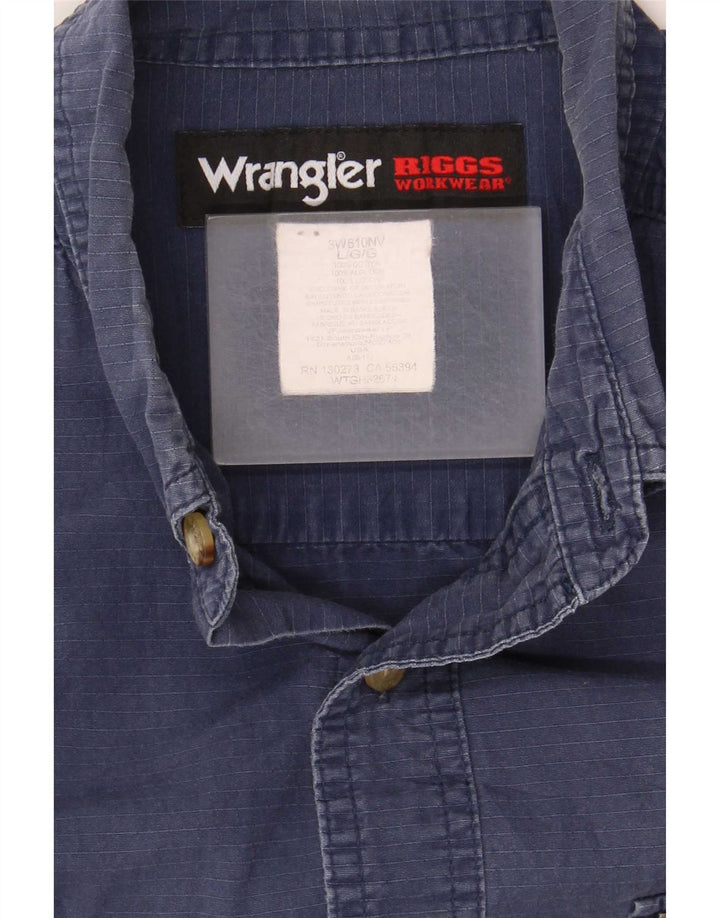Wrangler Camisa De Manga Corta Para Hombre Grande Azul Marino Algodón