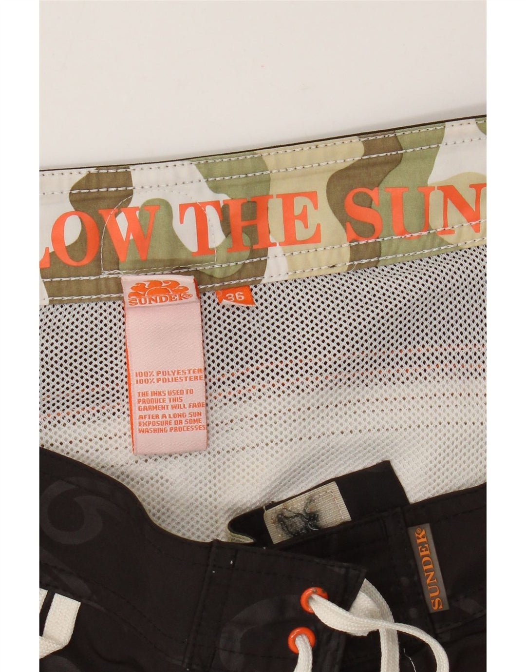 Sundek Bañador para hombre, talla grande, color caqui, camuflaje, poliéster